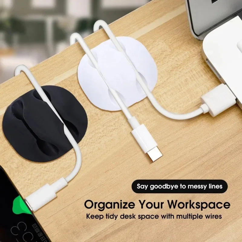 Adhesive Silicone Cable Clips (10pcs)