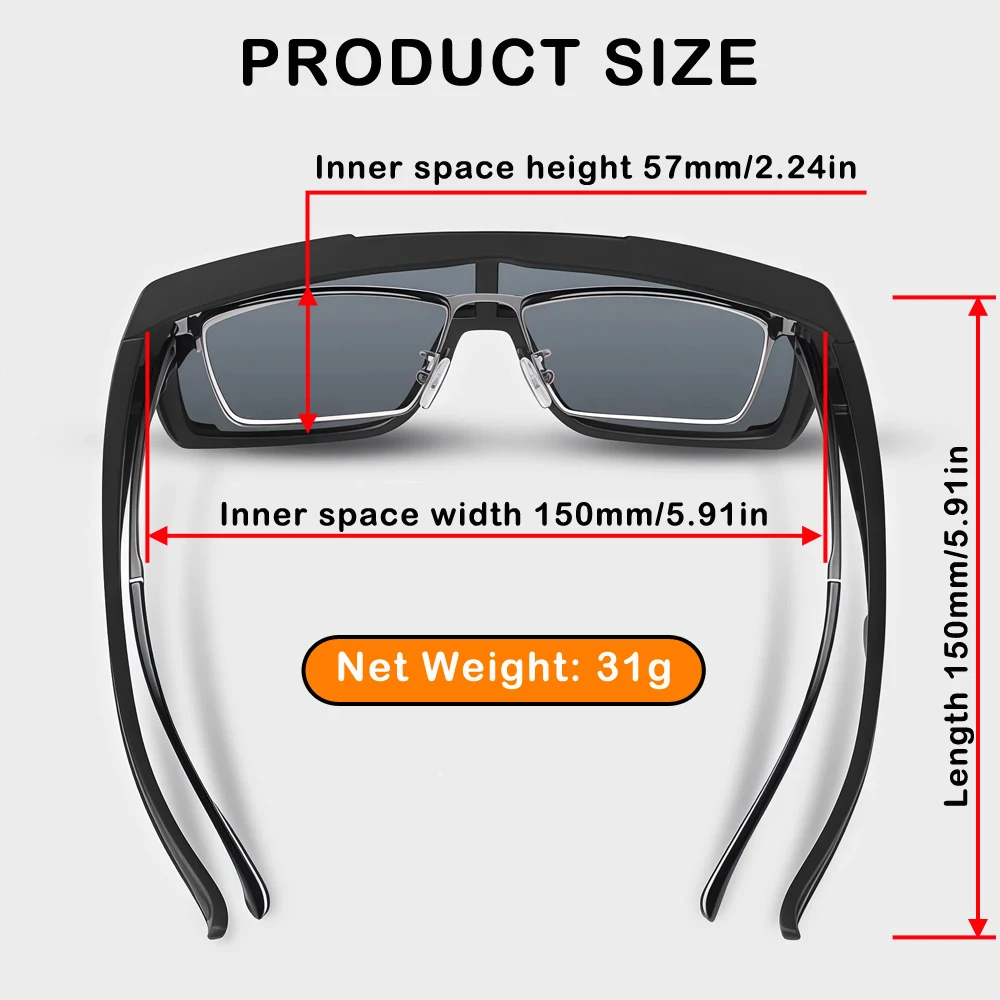 Fit-Over Polarized Sunglasses UV400