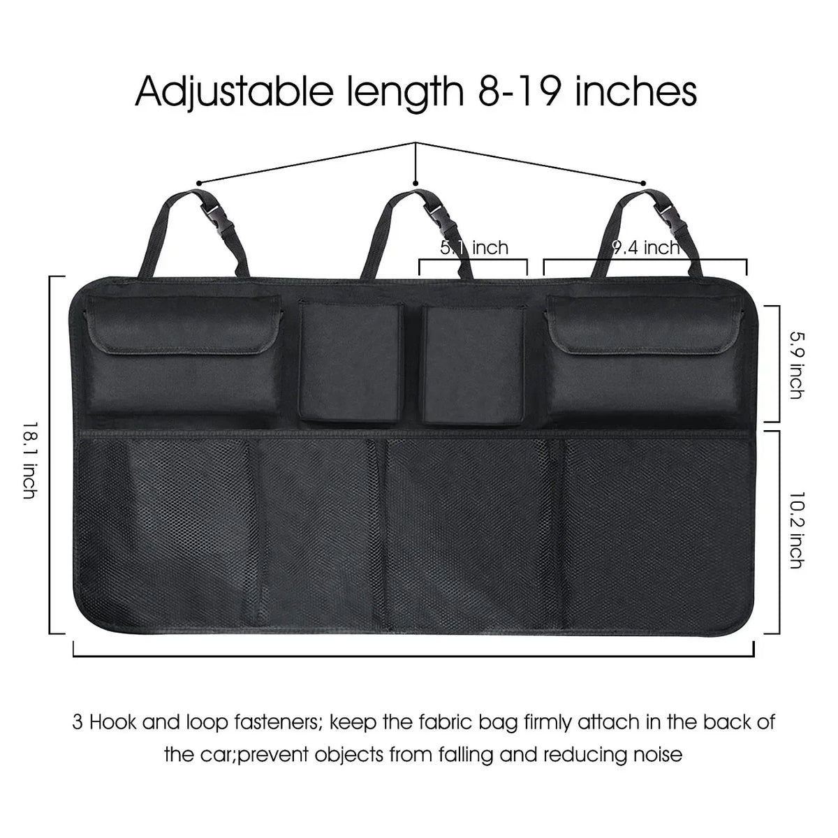8-Pocket Car Seat Back Organizer