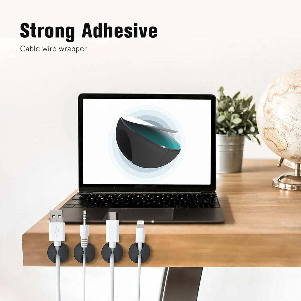 Adhesive Silicone Cable Clips (10pcs)