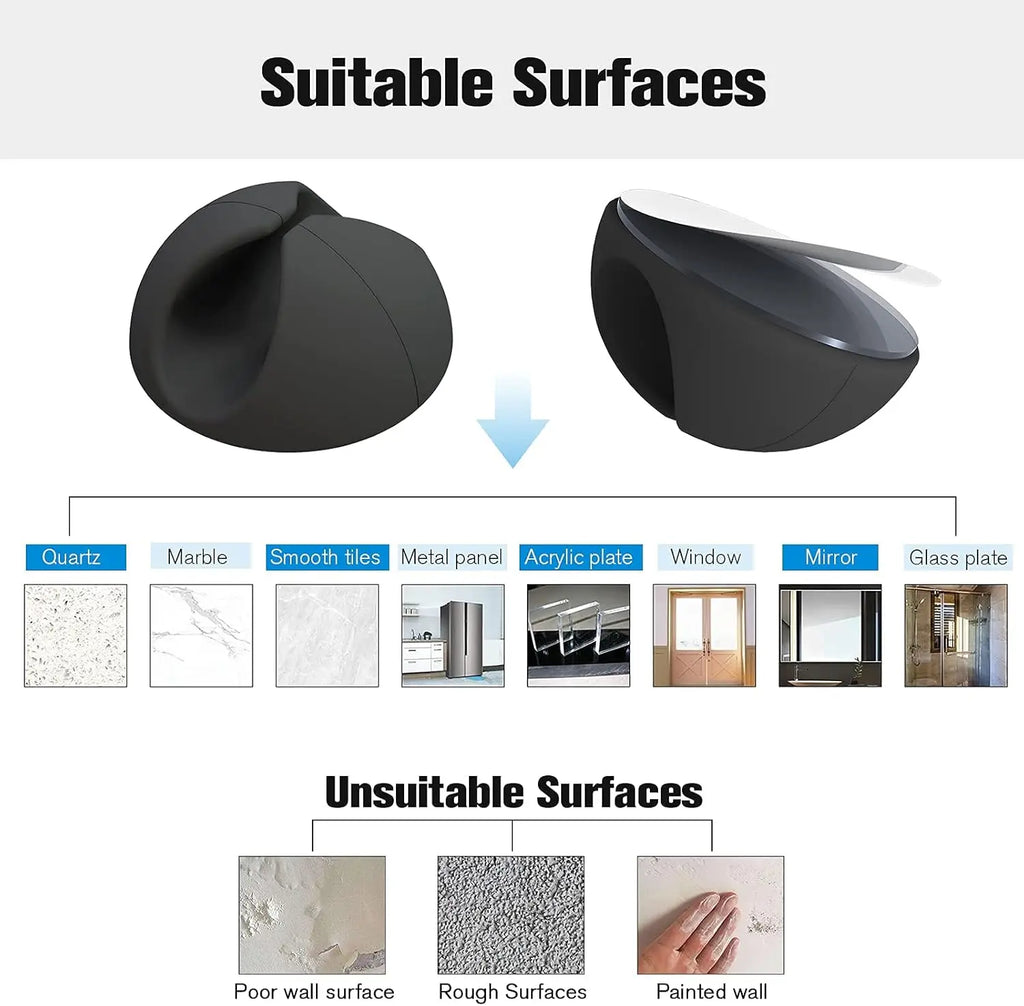 Adhesive Silicone Cable Clips (10pcs)