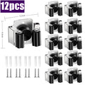 12-Piece Stainless Steel Wall-Mounted Mop and Broom Clip Holder Set