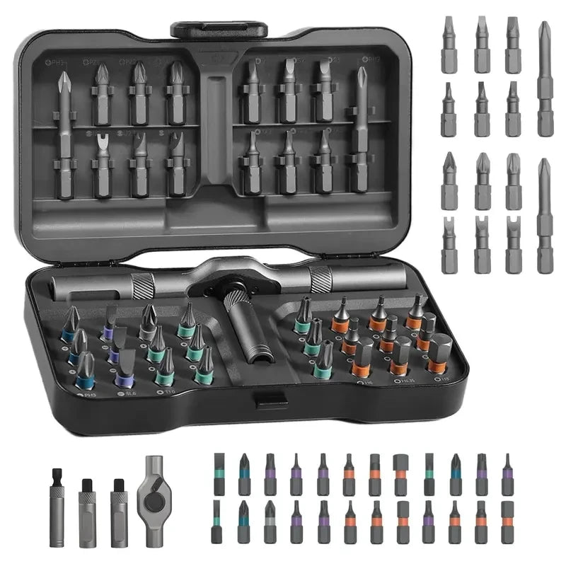 Compact Ratchet Screwdriver Set