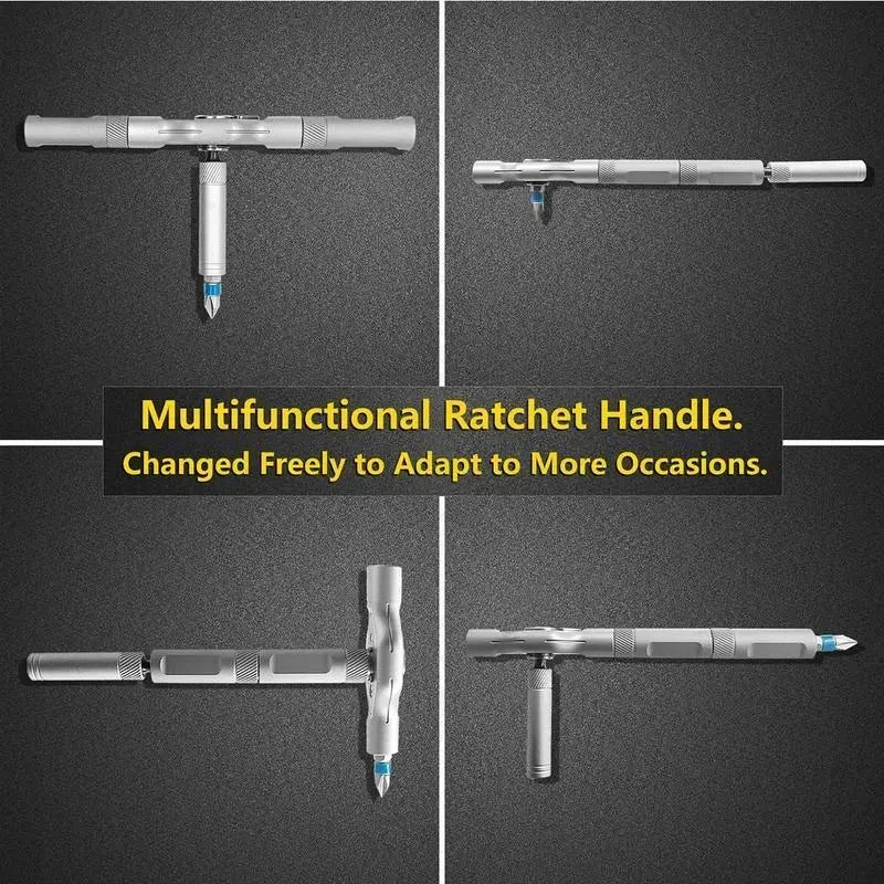 Compact Ratchet Screwdriver Set