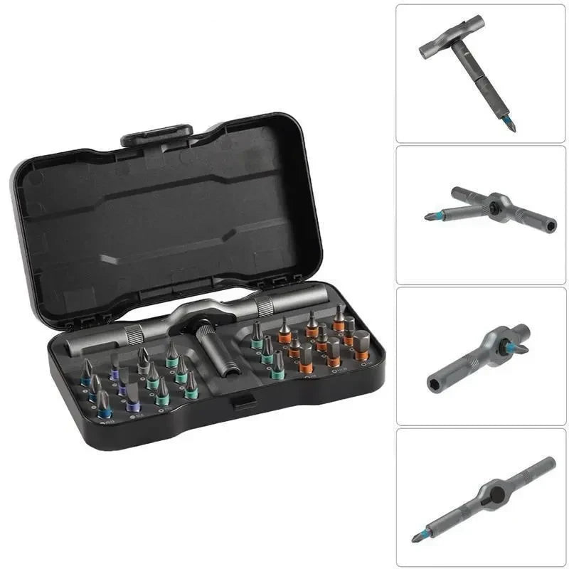 Compact Ratchet Screwdriver Set