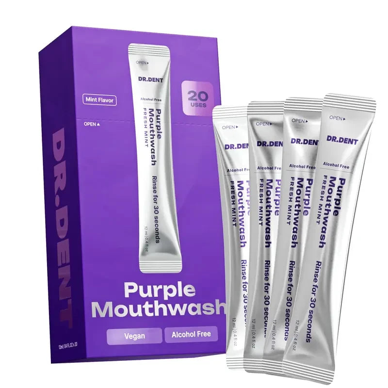 Purple Mint Mouthwash Sachets