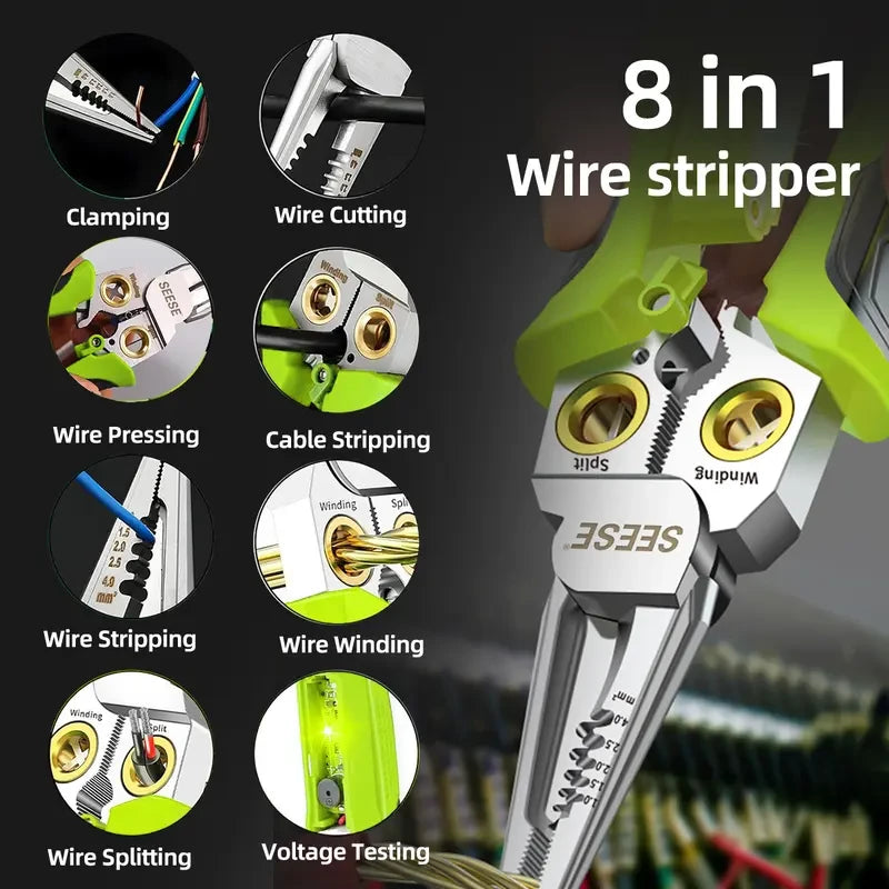 8-in-1 Wire Stripper Pliers