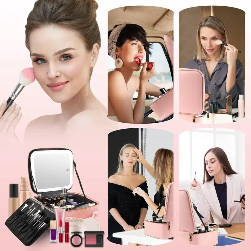 Lighted Travel Makeup Case