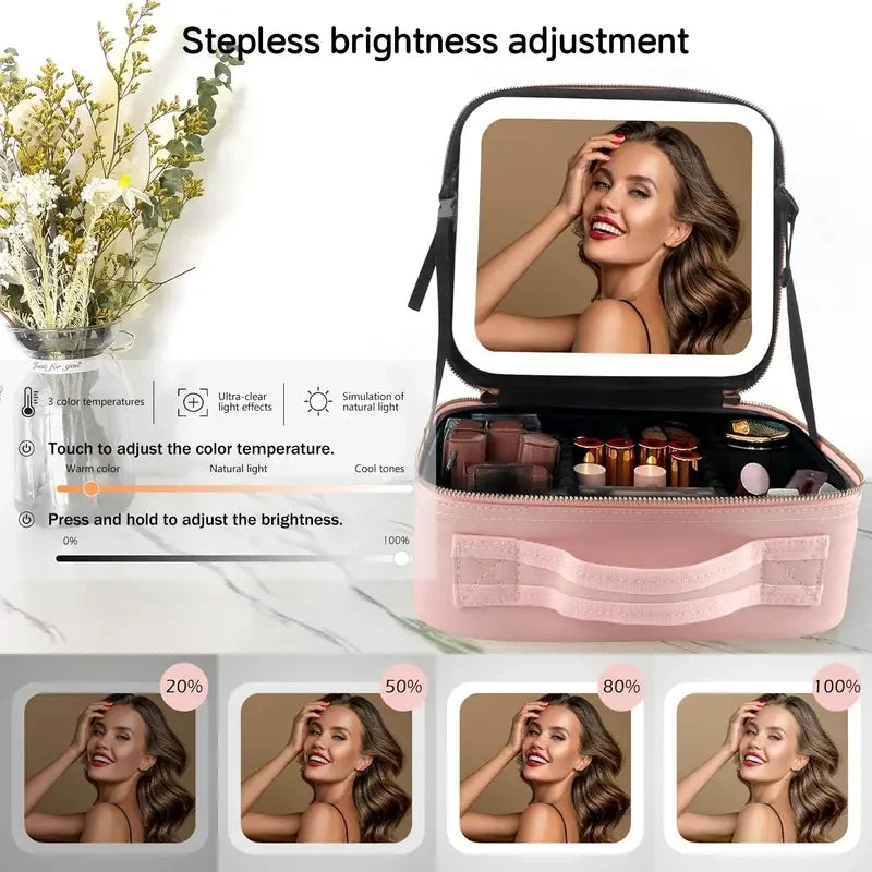 Lighted Travel Makeup Case