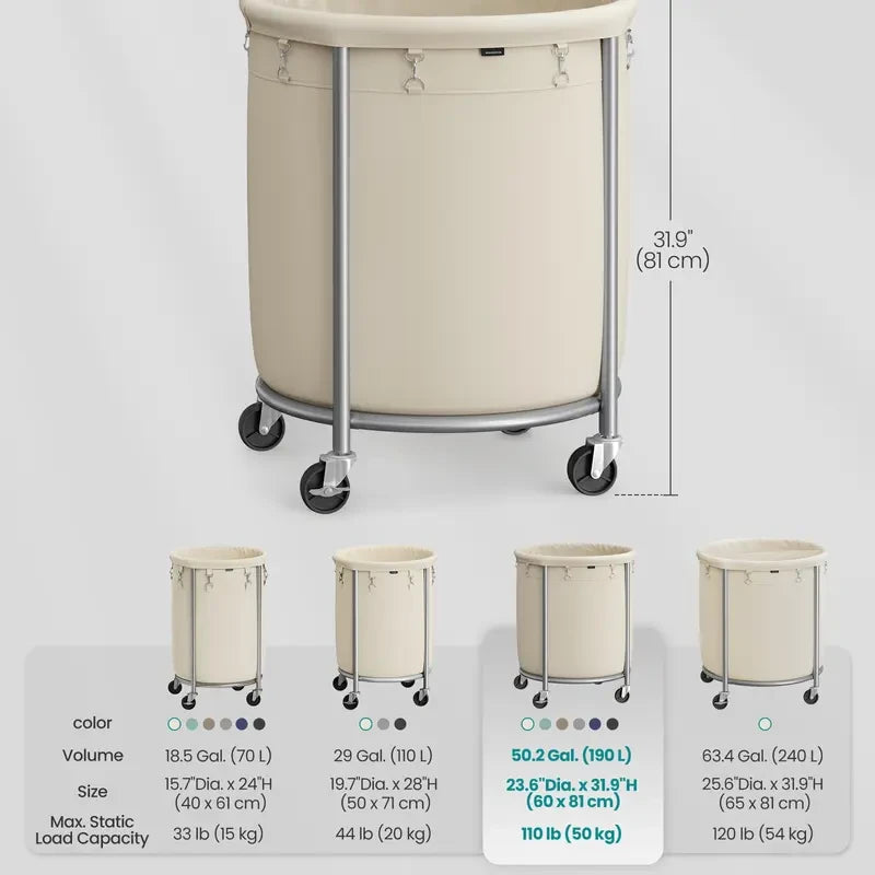 Rolling Laundry Hamper with Wheels