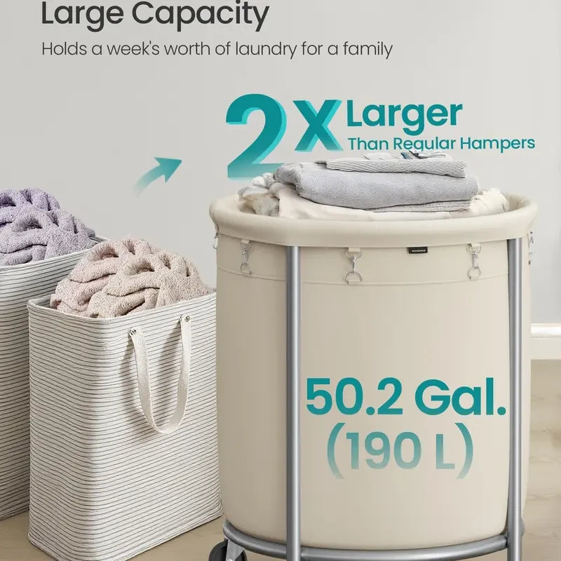 Rolling Laundry Hamper with Wheels