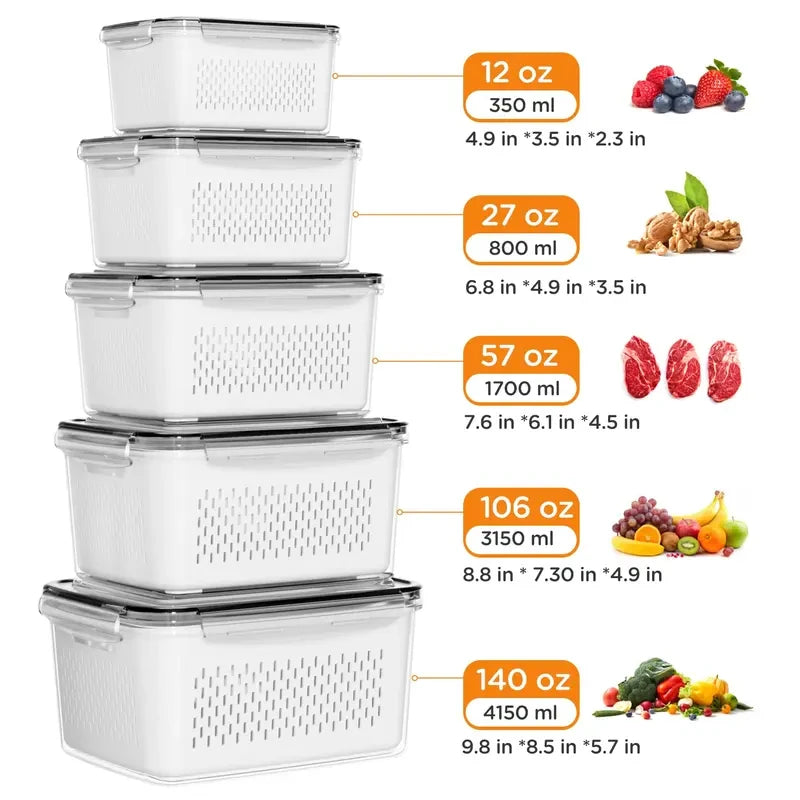 Stackable Fridge Storage Containers