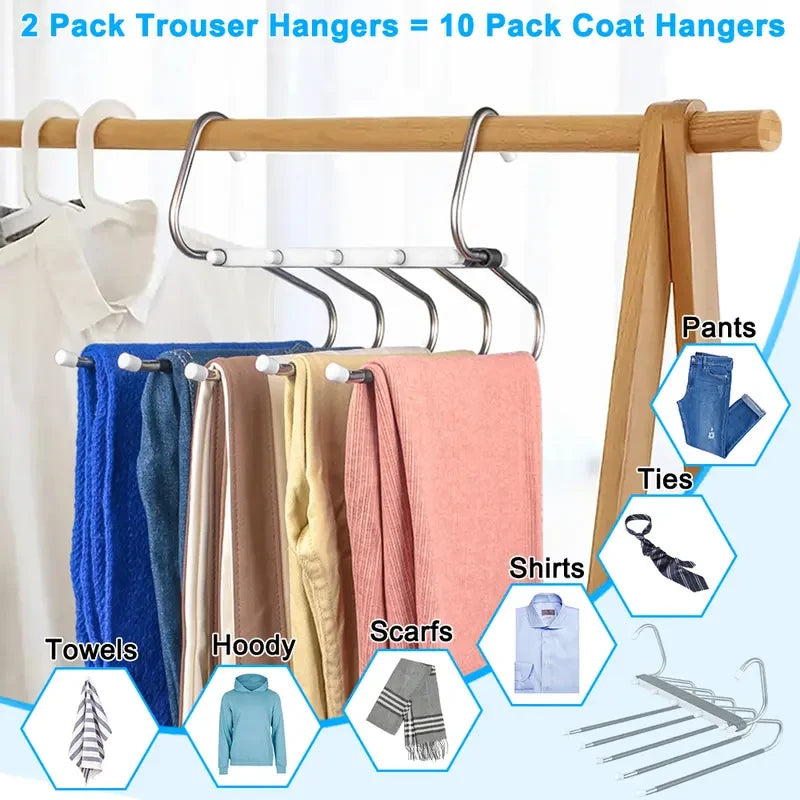 Multi-Layer Space-Saving Pants Hanger