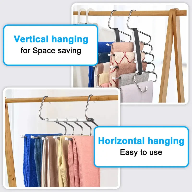 Multi-Layer Space-Saving Pants Hanger
