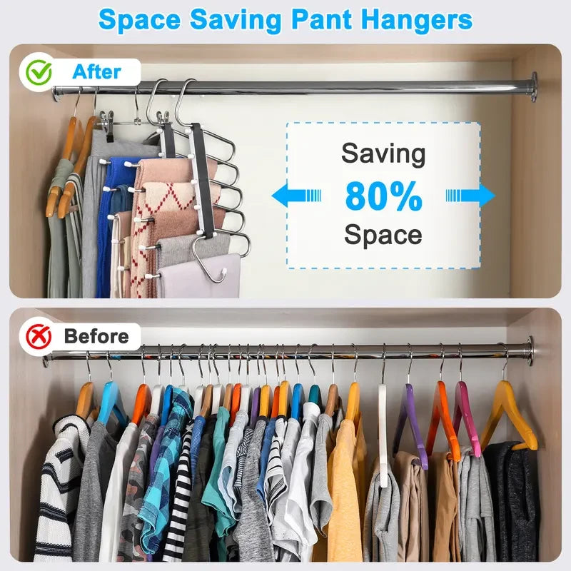 Multi-Layer Space-Saving Pants Hanger