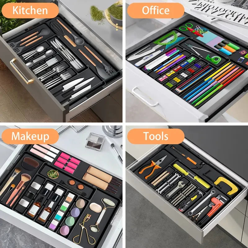 SUHOPE Expandable Kitchen Utensil Drawer Organizer