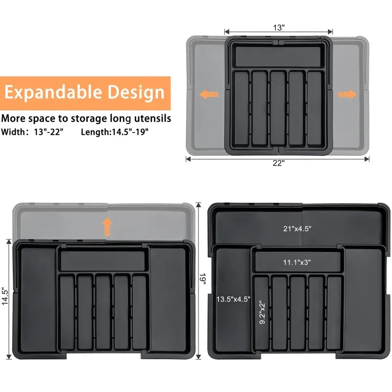 Expandable Kitchen Utensil Drawer Organizer