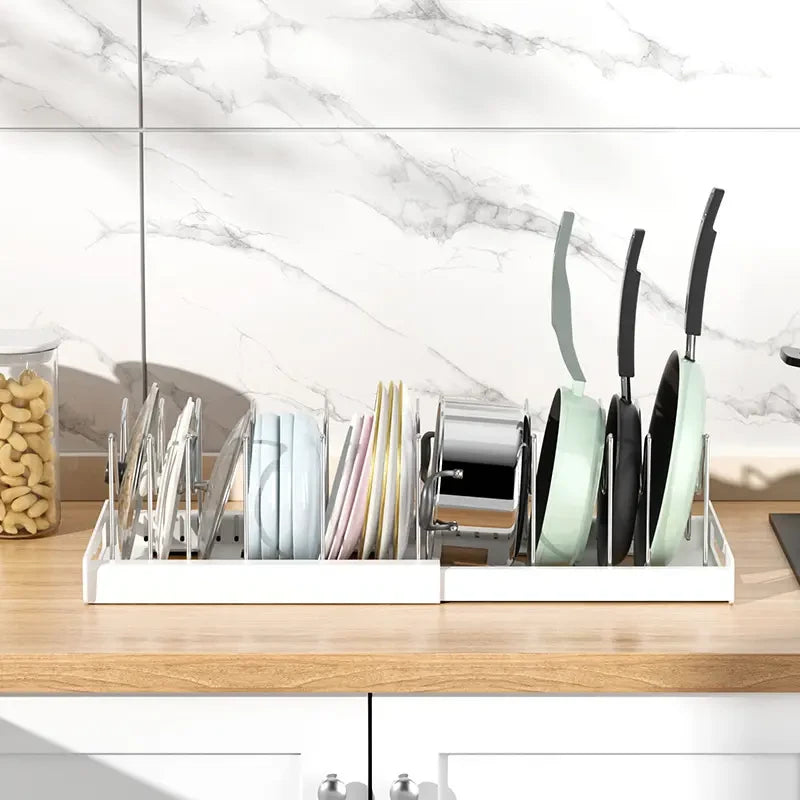 Adjustable Pan Lid Organizer