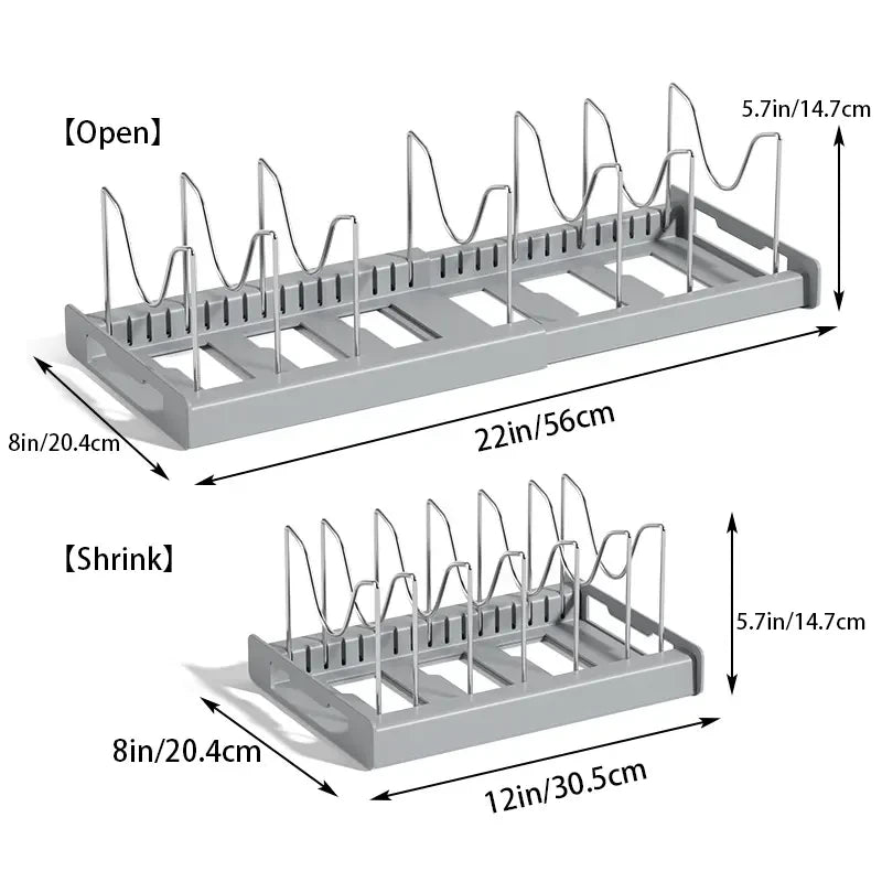 Adjustable Pan Lid Organizer