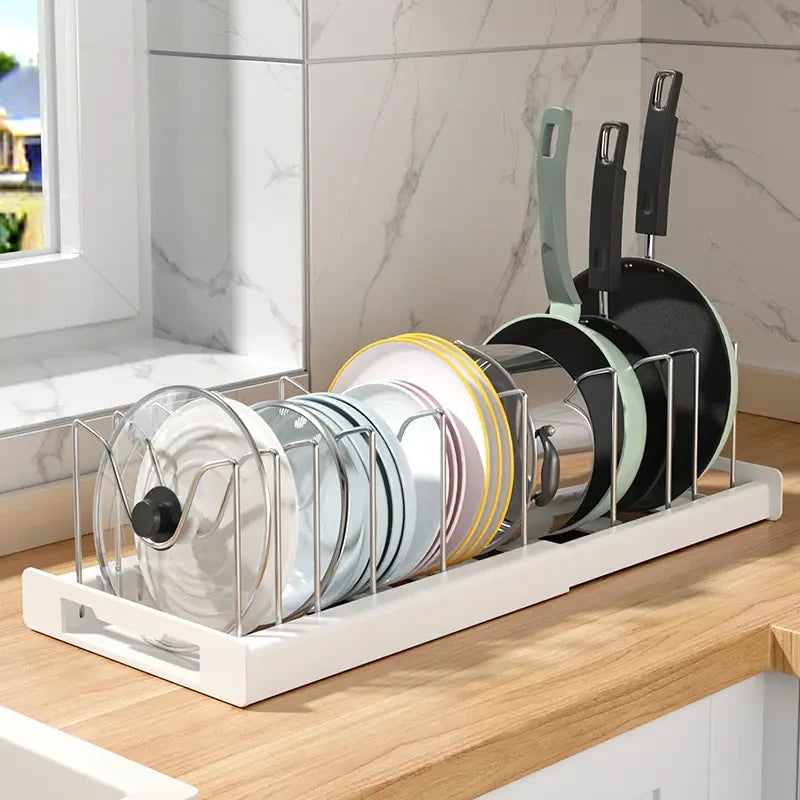Adjustable Pan Lid Organizer
