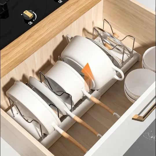 Adjustable Pan Lid Organizer