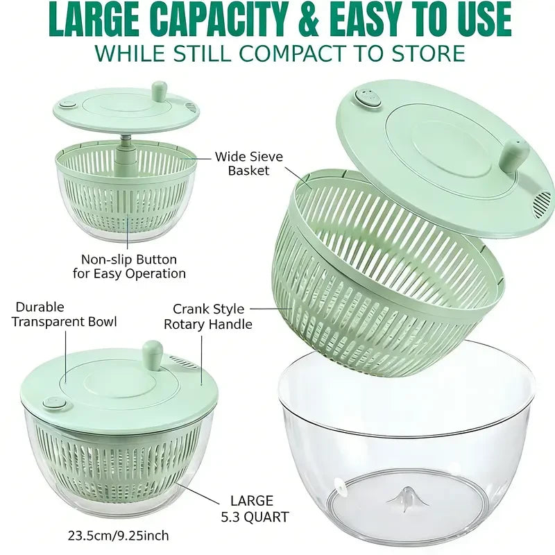Rotating Salad Spinner & Slicer Set