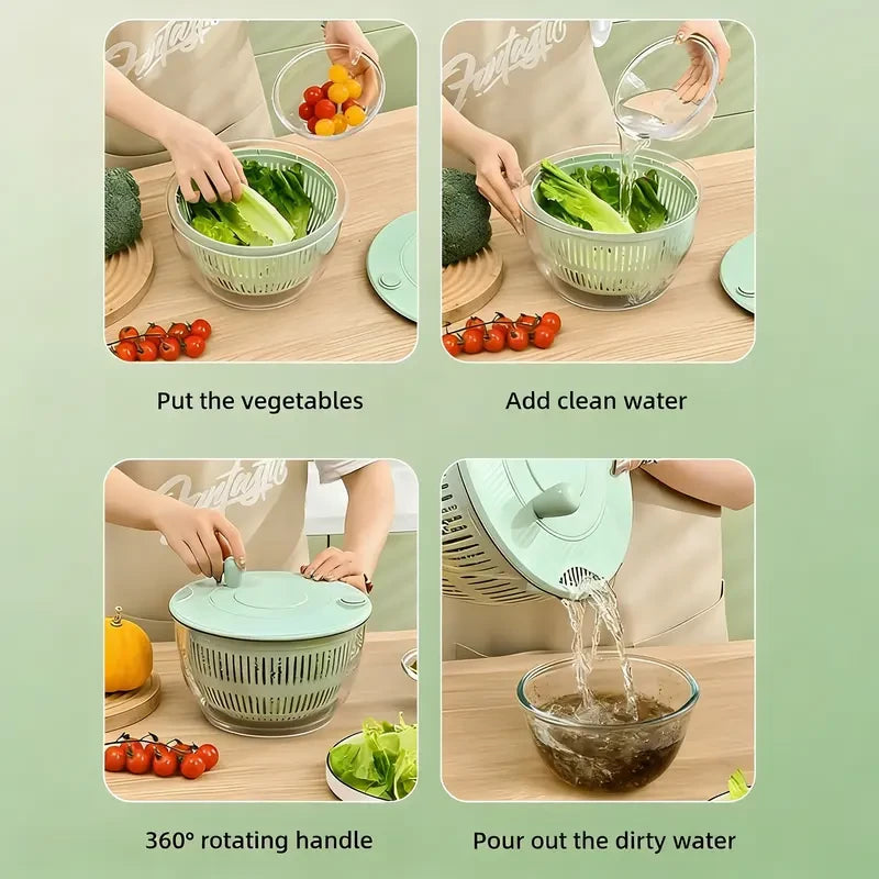 Rotating Salad Spinner & Slicer Set