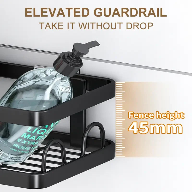 Black Stainless Steel Corner Shower Caddy