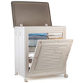 Foldable Wheeled Storage Box with Dustproof Doors