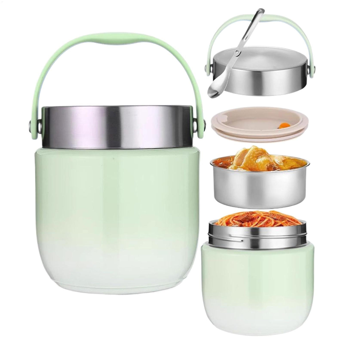 1200ml Leakproof Thermal Bento Lunch Container