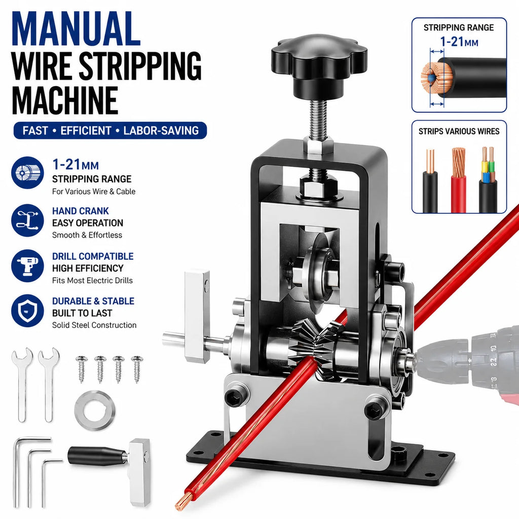 Manual Wire Stripping Machine, 1-21mm Cable Peeler