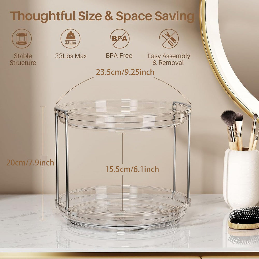 2-Tier Lazy Susan Turntable Organizer