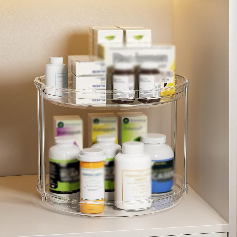 2-Tier Lazy Susan Turntable Organizer