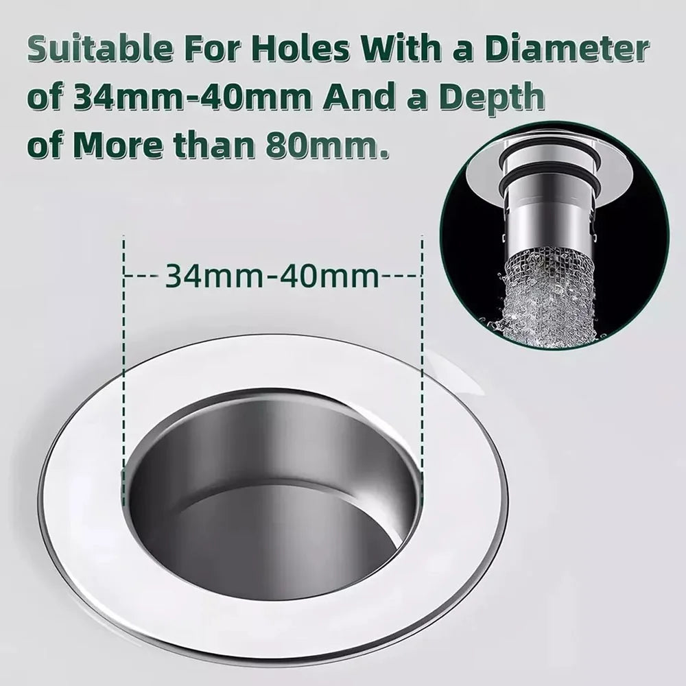 Pop-Up Sink Drain Strainer 2-Pack