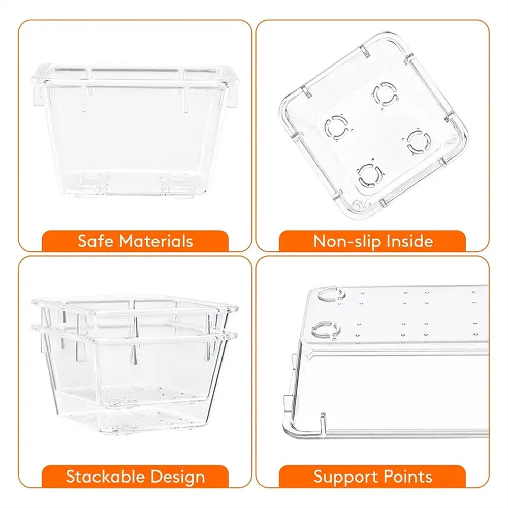 Clear 4-Piece Versatile Drawer Organizer Set