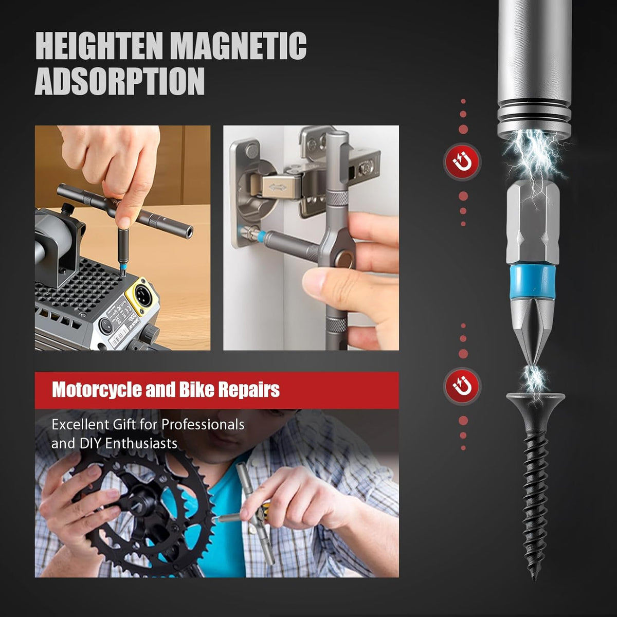 24-Piece Compact Magnetic Ratchet Screwdriver Set with Repair Case