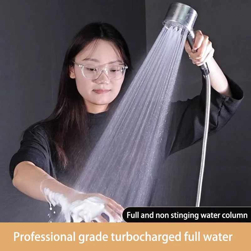 304 Stainless Steel Filtered Handheld Shower Head with Hose and Bracket