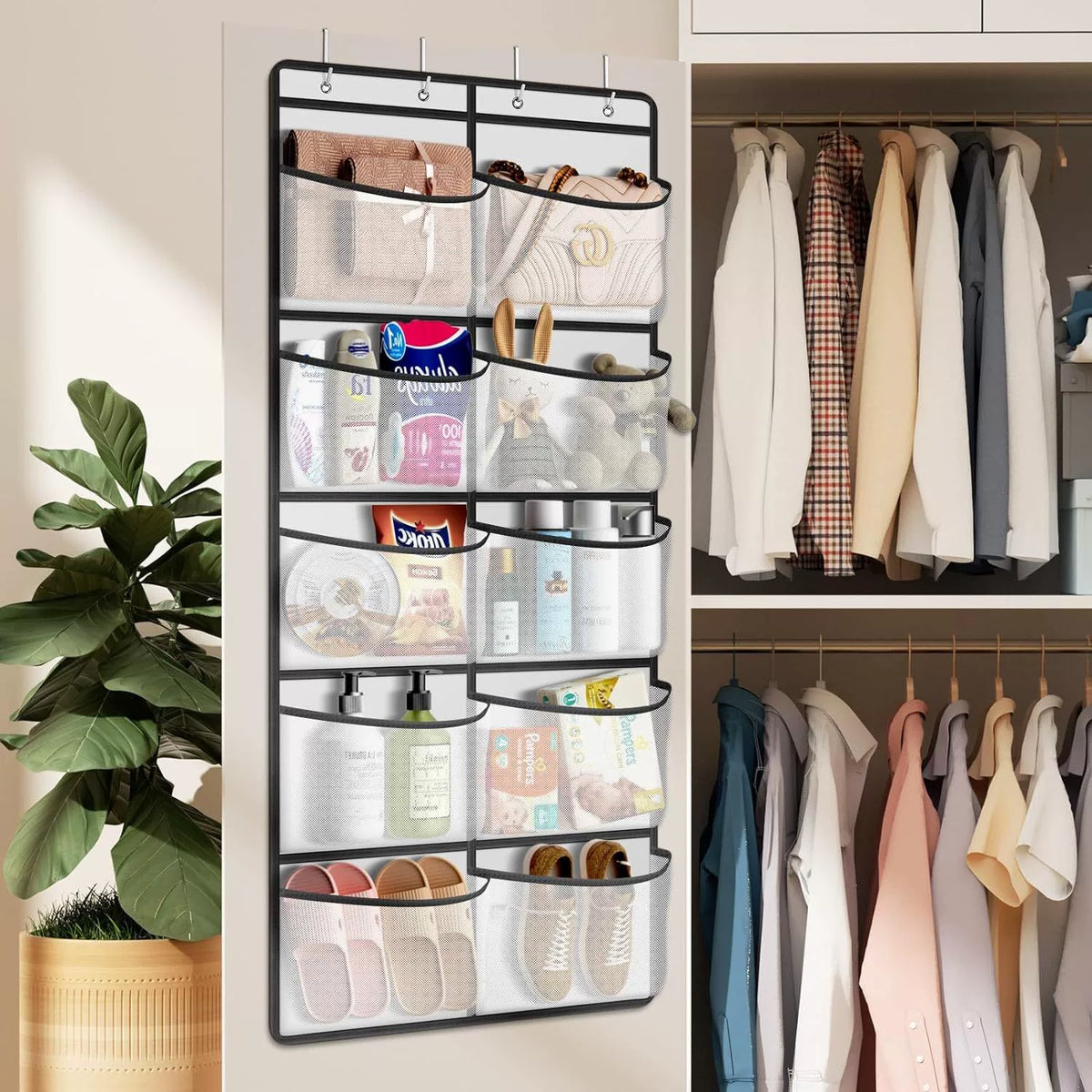 5-Grid Over-Door Storage Organizer Bag