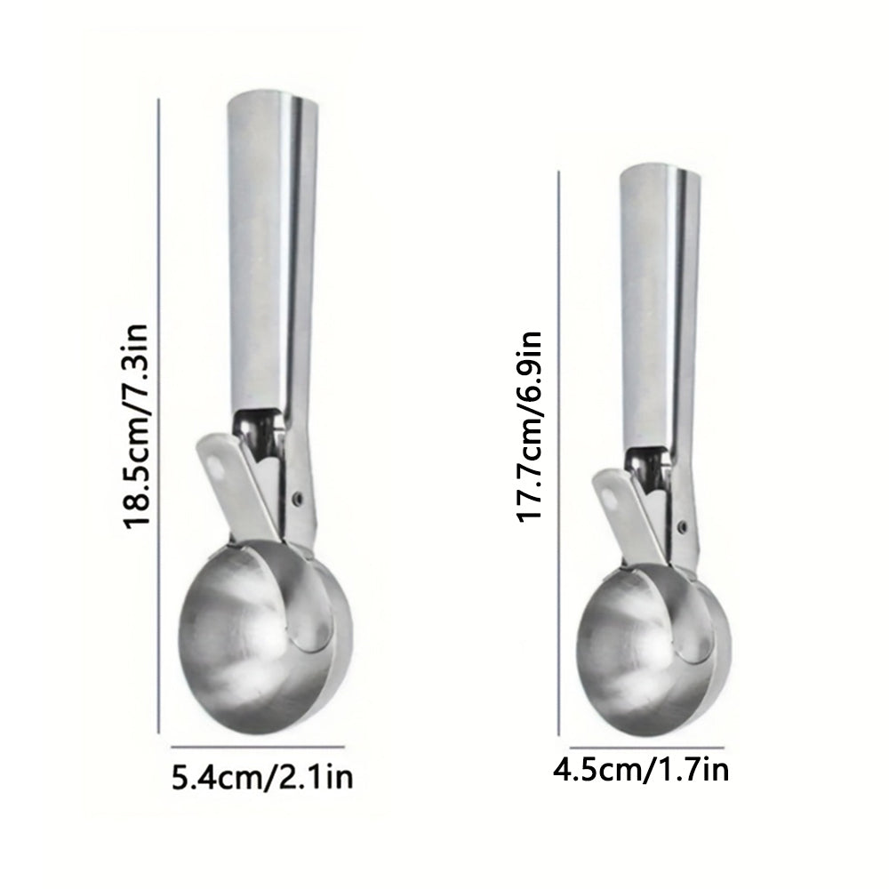 5-Piece Stainless Steel Ice Cream and Fruit Scoop Set
