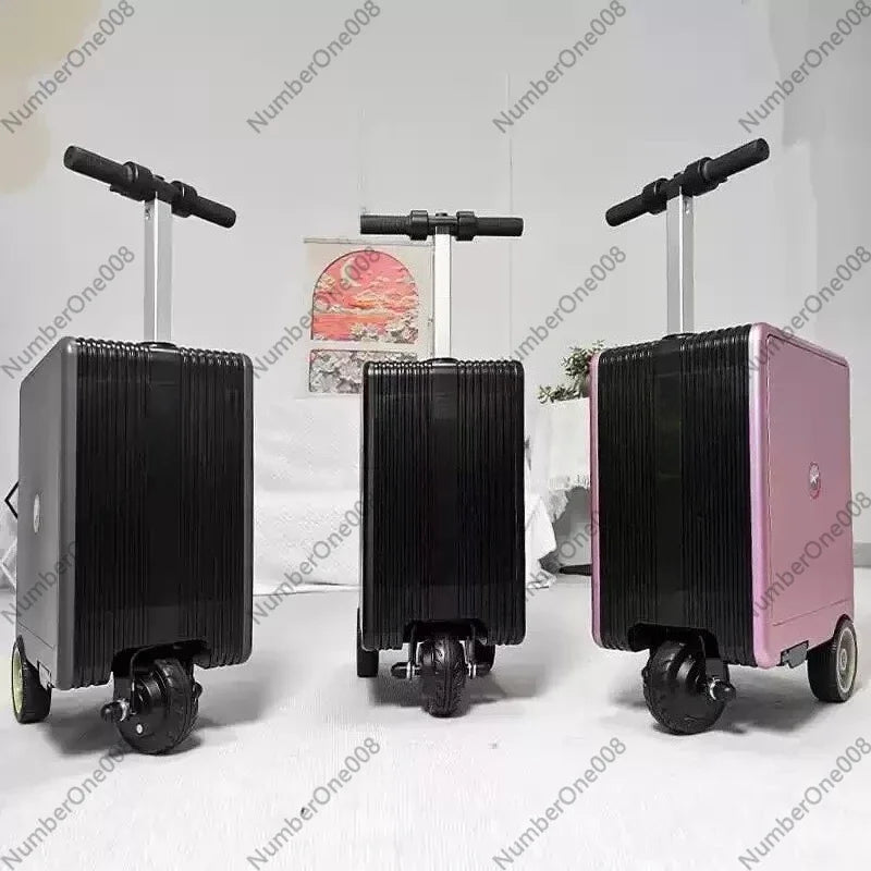 Auto-Follow Smart Suitcase grey black pink colorways