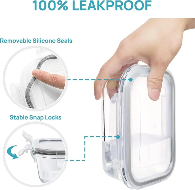 18-Pack Glass Food Storage Set