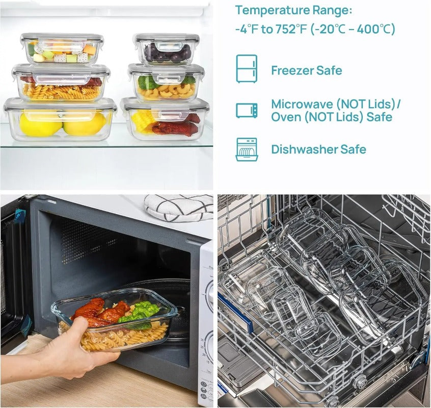 18-Pack Glass Food Storage Set