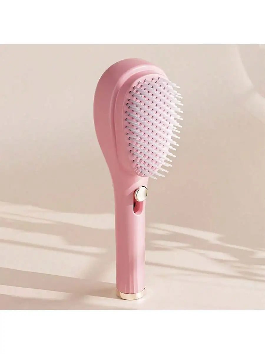Self-Cleaning Retractable Hair Brush