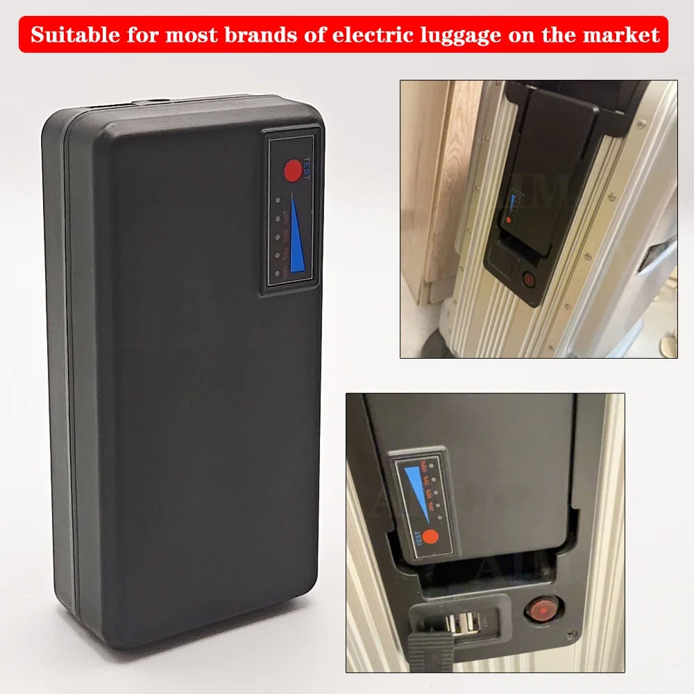 Auto-Follow Smart Suitcase color options in transit hub