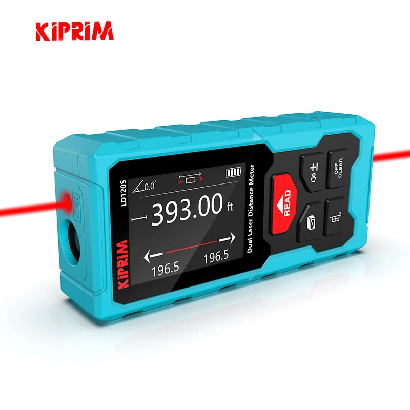 2-in-1 Laser Distance Meter with Digital Tape Measure, USB Rechargeable