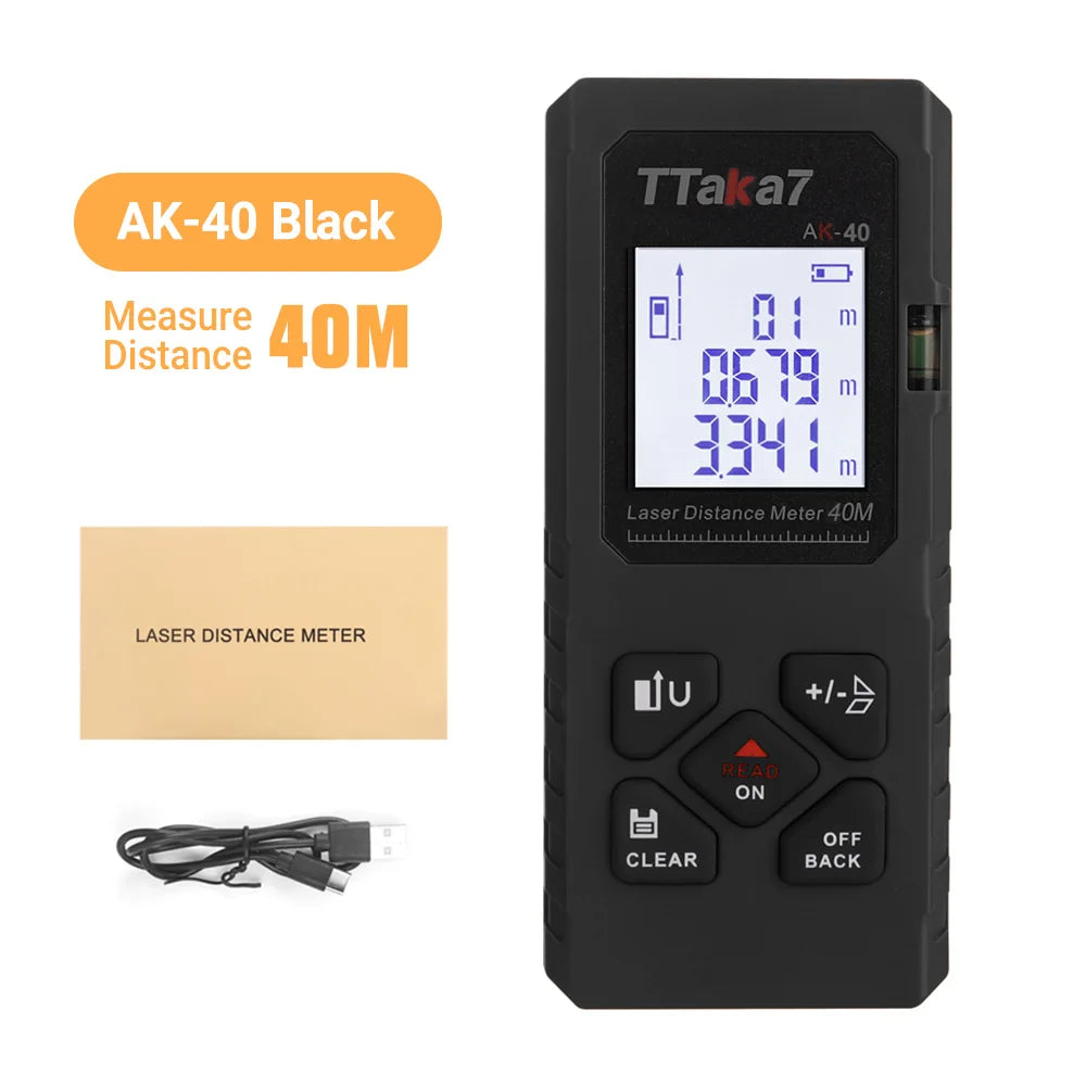 Compact USB-Rechargeable Laser Distance Measurer 40M/60M