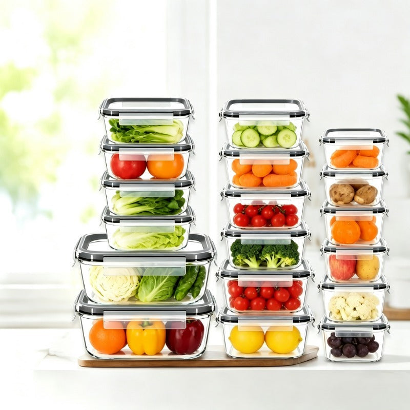 18-Pack Glass Food Storage Set