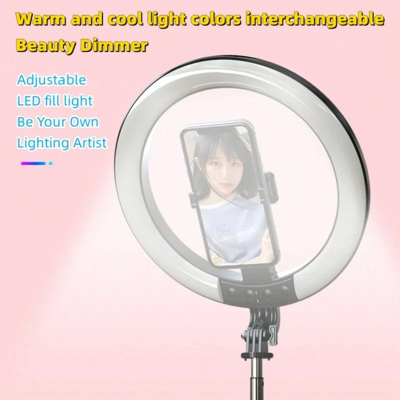 RGB Ring Light Selfie Stick Tripod