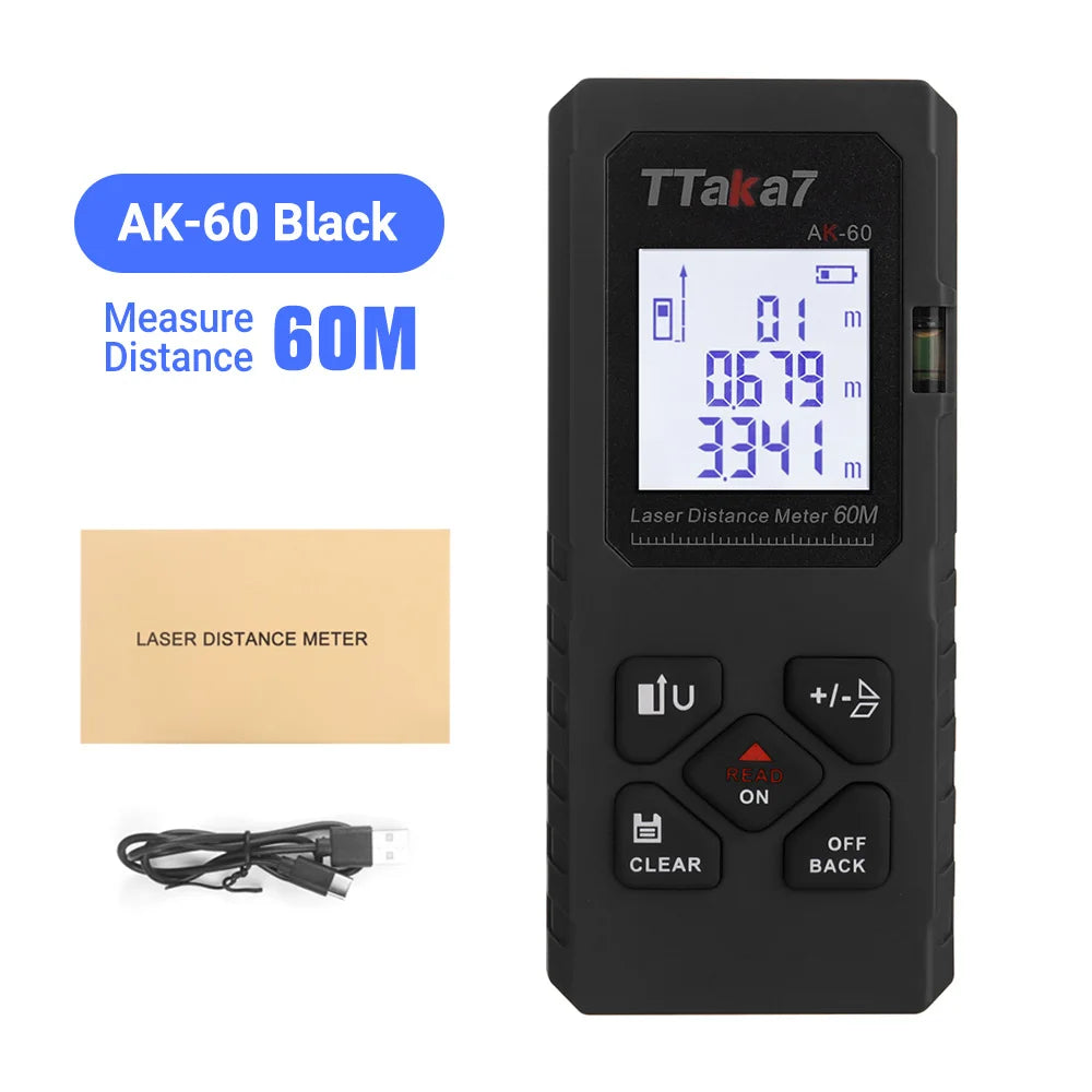 Compact USB-Rechargeable Laser Distance Measurer 40M/60M