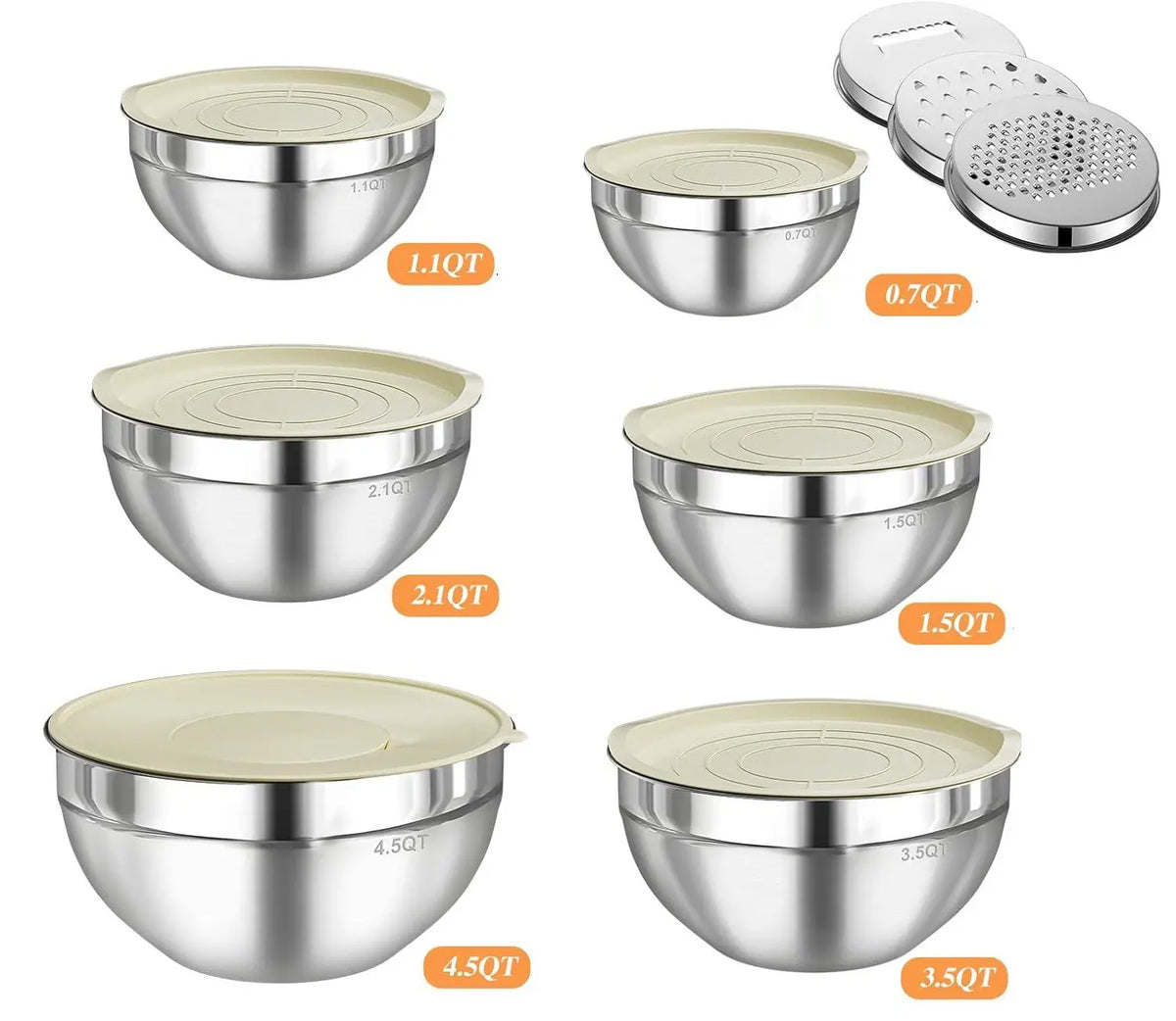 Stainless Mixing Bowls 6pc